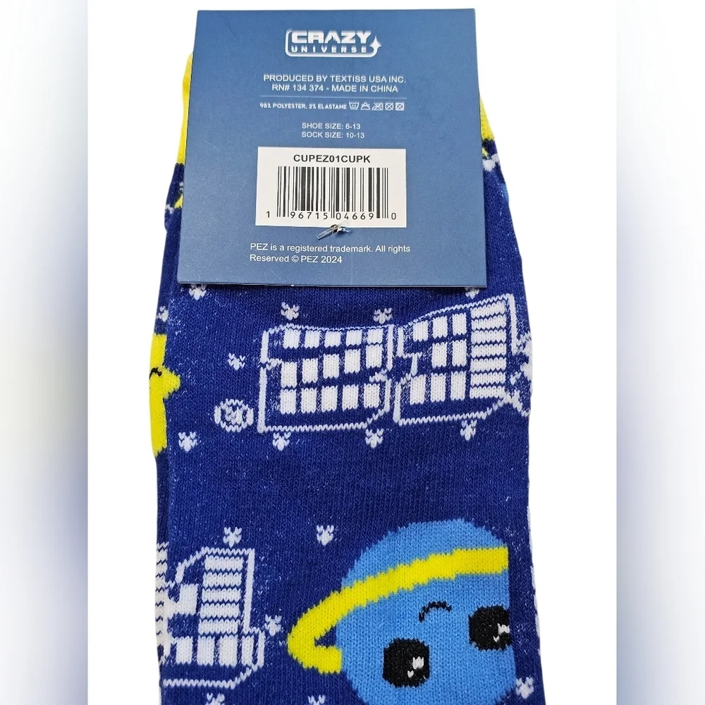 PEZ Crew Socks, Adult Size. New!